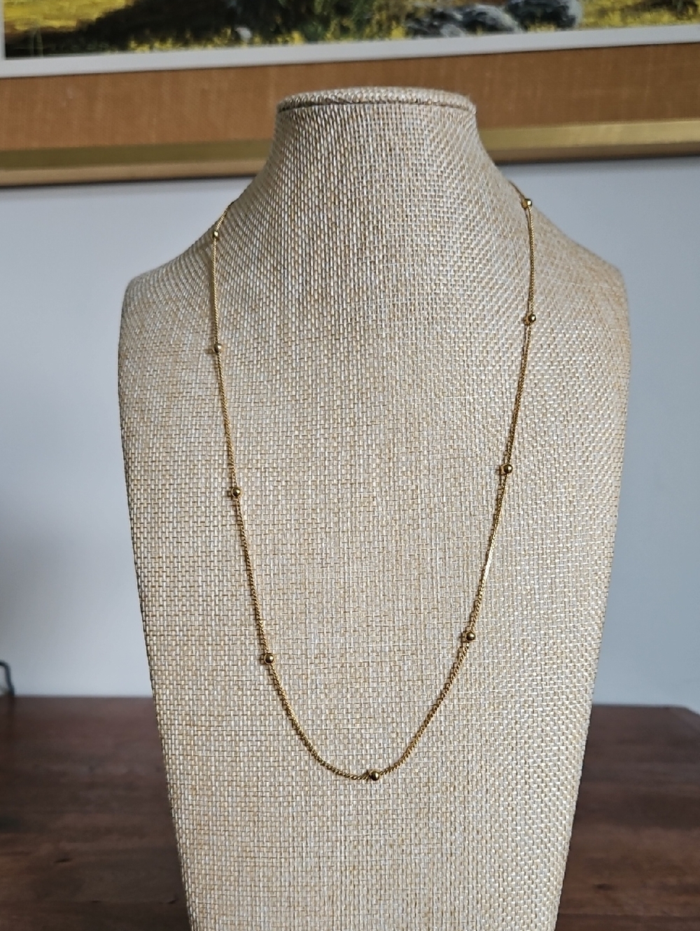 Napier Gold-Tone Bead Station Necklace